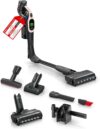 Bosch Unlimited 10 BKS1041RHF Cordless Vacuum Cleaner, MicroClean Technology, TFT Display, Dust Compression, HEPA Filter System, Kink Tube, 4.0 Ah Battery, LED Light, Rose