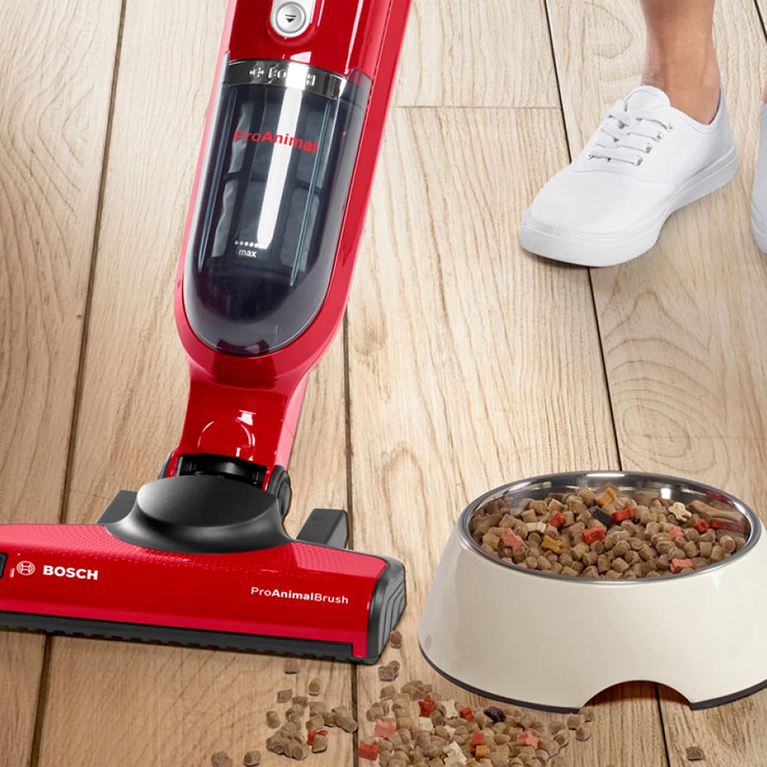 BOSCH BBH3ZOO28 Flexxo Zoo'o 2-in-1 Cordless and Multifunctional Broom Vacuum Cleaner - 2 Speeds - 28 V - 55 Minutes Running Time - Red – Bild 9