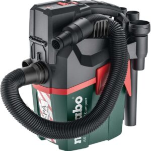 metabo AS 18 HEPA PC Compact Cordless Vacuum Cleaner, 18 V Wet and Dry