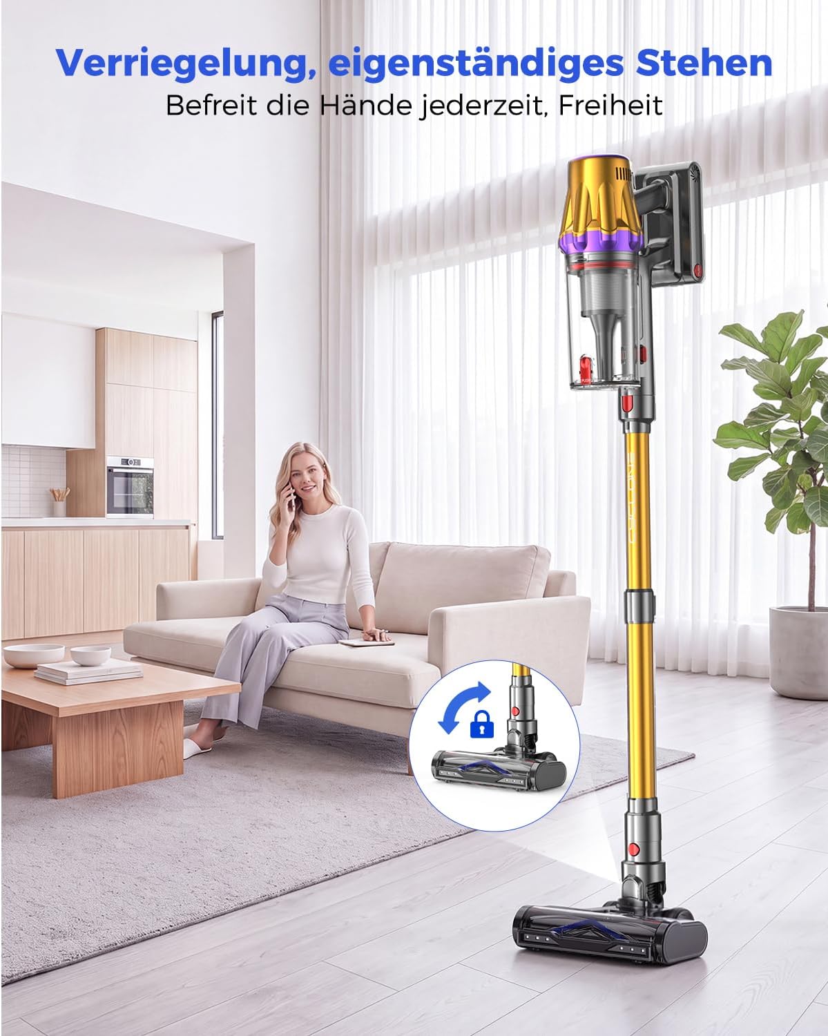 aonus Battery Vacuum Cleaner 60000Pa 650W 80Min Wireless Vacuum Cleaner – Bild 6