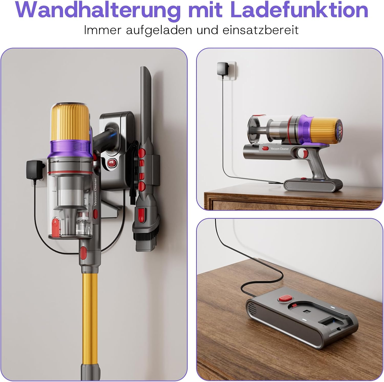 V16 Cordless Vacuum Cleaner 55000Pa 600W 80min Running Time – Bild 9