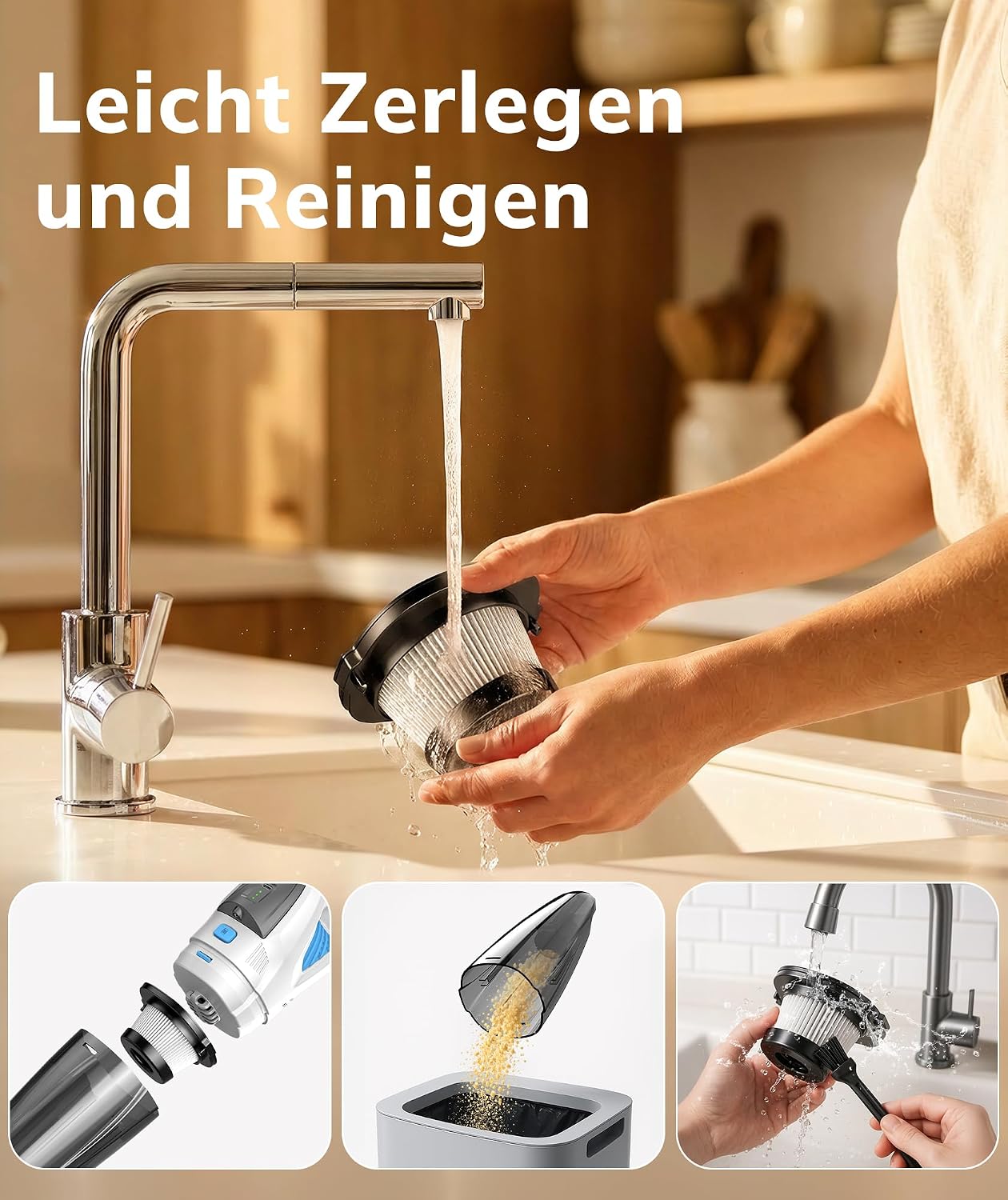 Topipop Handheld Vacuum Cleaner Battery Wireless Handheld Vacuum Cleaner – Bild 7