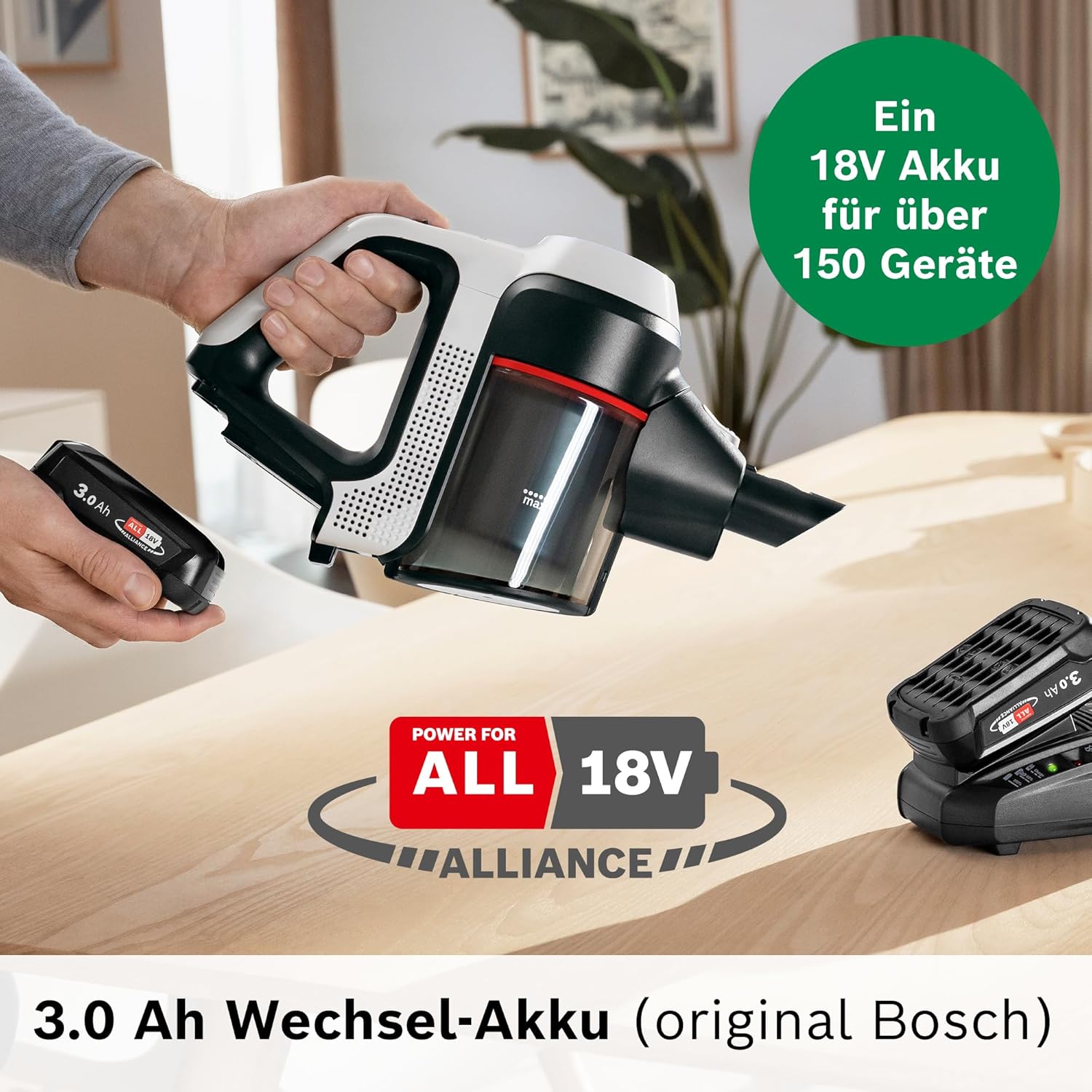 Bosch BHZUB1830 3000mAh 18V rechargeable battery - Rechargeable Batteries (3000 mAh, 18 V, Black, 1 pc(s)) – Bild 2