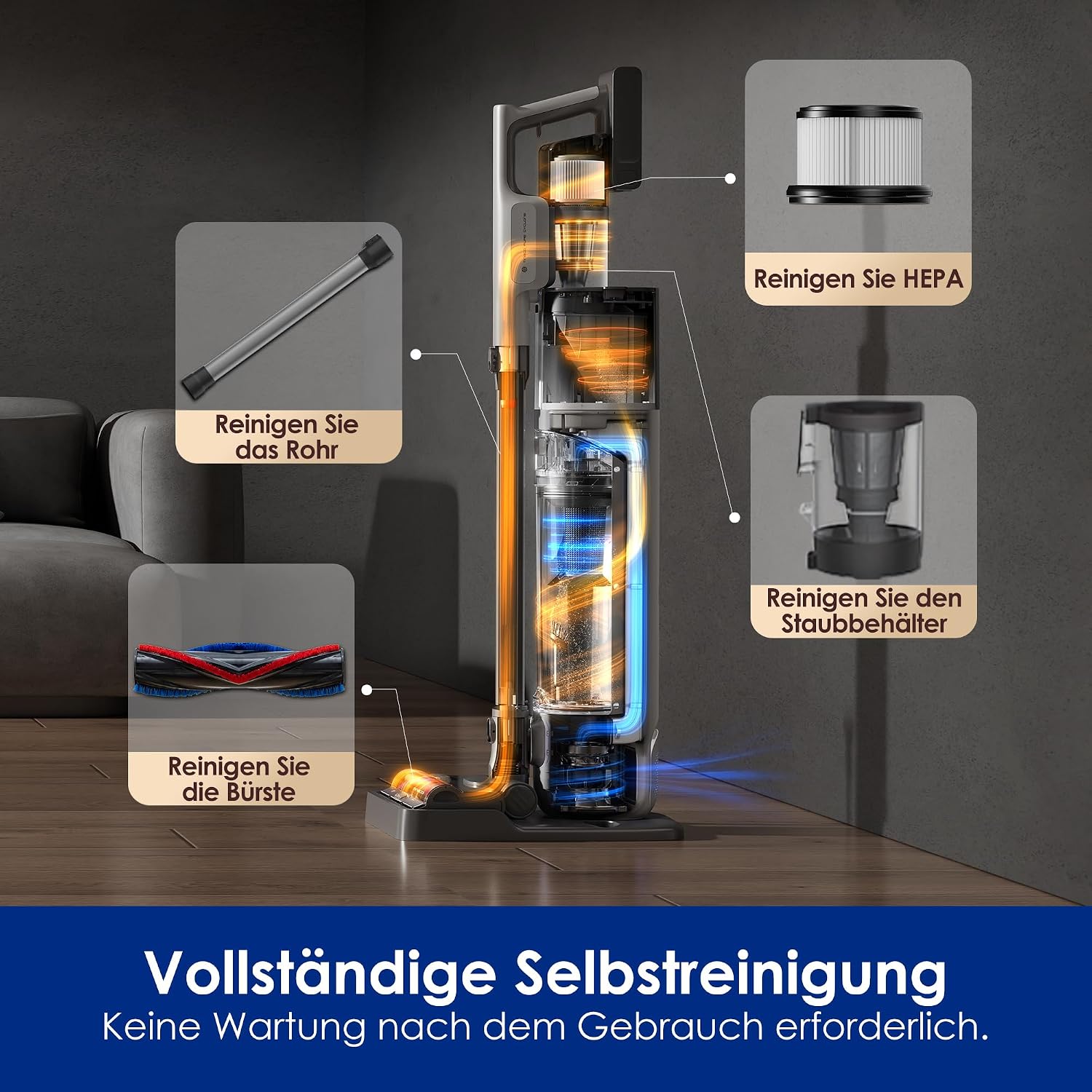 Tineco Pure One Station 5 Pro Battery Vacuum Cleaner, Auto-Empty, 200 AW – Bild 2