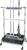Beweglicher Moppständer für Boden, Silber Mop Halter mit Wassertank und Universalrädern, beweglicher Boden-befestigter Mop Rack Mobile Reinigungswagen für Garten, Krankenhäuser, Restaurants, Schulen