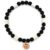 FeLux Personalisiertes Hundehalsband aus Lavaperlen und EM-Keramiksteinen mit Hundemarke – Gravur von Name, Symbol und Telefonnummer