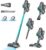 Akku Staubsauger, 25000Pa/175W/50Min Staubsauger Kabellos, Anti-Tangle-Bürste und Selbststehend, Ultraleichter Handstaubsauger akku vacuum cleaner Stielstaubsauger für Teppichen, Hartboden, Tierhaare