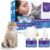 VICSOM 3 IN 1 Katzen Pheromone Diffuser, 60 Tage Pheromone Katzen Diffuser, Diffusor für Katzen für anhaltende Entspannung, Linderung von Angst und Stress(1 Diffuser + 2x48ml Nachfüller)