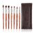 Natürliches Pony Haar Lidschatten Pinsel Set mit Reisetasche von ENZO KEN, Pferdehaar Augen Make-up Pinsel für Augenbraue, Eyeline, Nasenkontur, Augenmisch, Rauchige Augen, Kosmetik Make up Kit. E200
