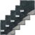 Kochblume 1-5-10er Set/Microfasertuch Putztuch 18 x 18 cm (5er Set, anthrazit-grau)