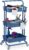 Relaxdays Rollwagen, 3 Etagen, Allzweckwagen, Hobby, Büro, Bad, Küchenwagen HBT 86x43x42 cm, Metall & Kunststoff, blau