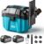Seesii Battery Wet and Dry Vacuum Cleaner, 3-in-1 Workshop Vacuum Cleaner with Blower, 10L 2-Speed Wet & Dry Vacuum Cleaner with Shoulder Strap, 4 Wheels and Attachments, Ideal for Workshop/Car