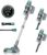 Belife Akku Staubsauger, 45000pa/550W Staubsauger Kabellos, 45 Minuten Laufzeit, Bürstenloser Motor, LED-Anzeige, 6-in-1 Kabelloser Staubsauger für Tierhaare Hartböden Teppich (blau)