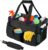 DCY BLUE Reinigungs-Caddy-Organizer mit Griff, große Caddy Tasche für Haus, Autoreinigungsbedarf, Haushaltshandtasche mit verstellbaren Schultergurten (schwarz)